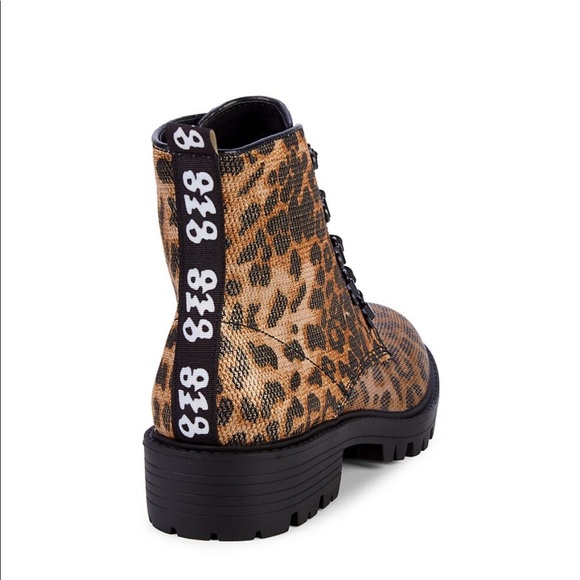 KENDALL + KYLIE EPIC LEOPARD COMBAT BOOTS EURO 36 NEW - Picture 2 of 16